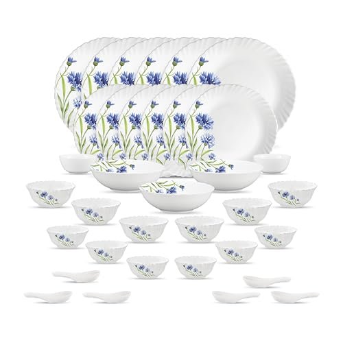 La Opala Opal Glass Crockery, 35Pcs Dinner Set