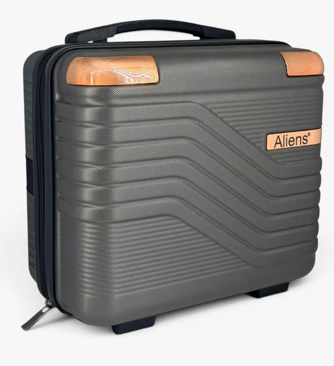 Aliensware ABS Hard Shell Vanity Bag, Makeup Cosmetic Case Suitcase Organizer Box for Skincare, Jewellery, Clothes,Lipsticks,Nail Polishes, Perfume & Beauty Storage,Travel Luggage for Women-Aliens