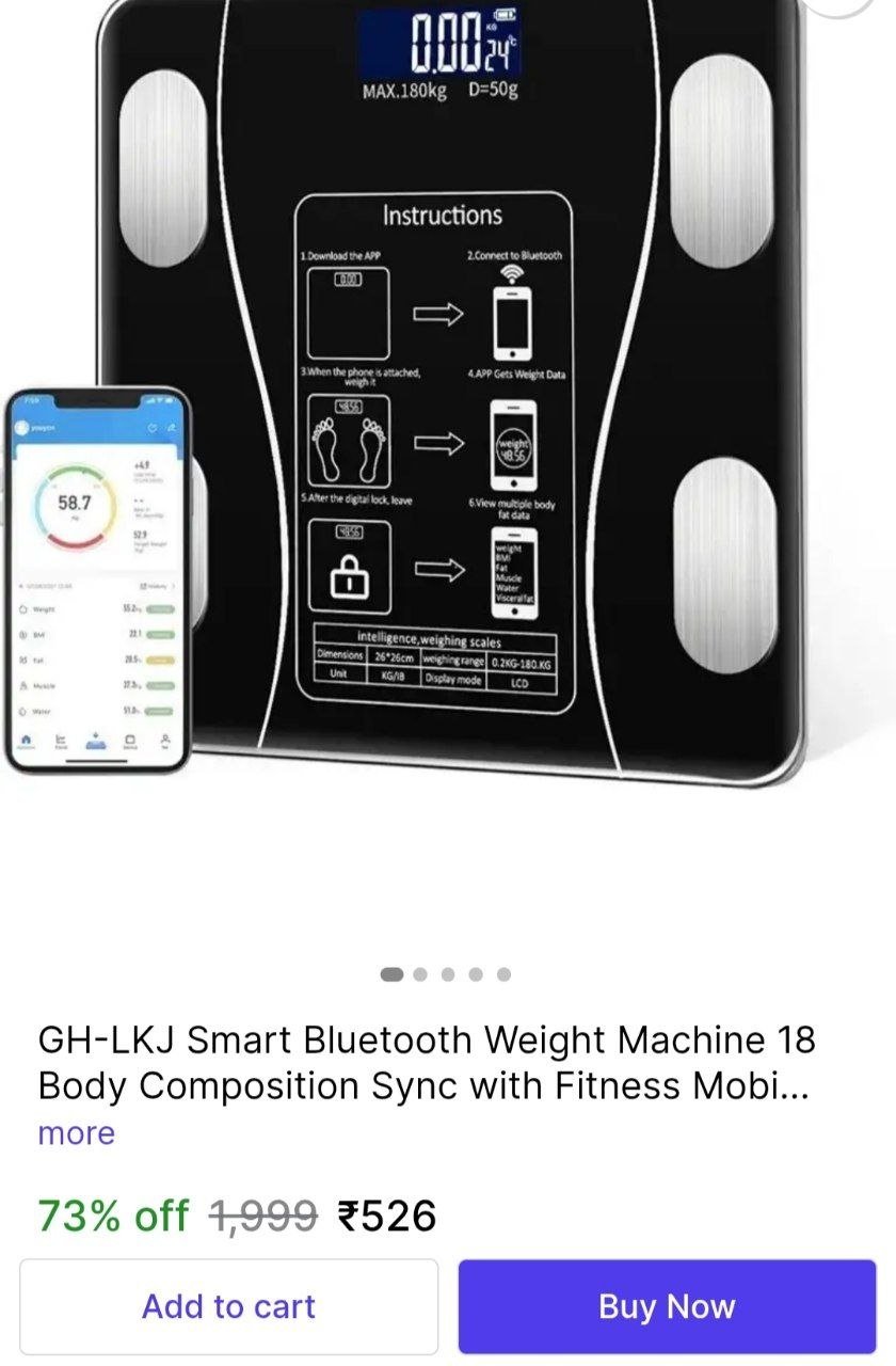 GH-LKJ Smart Bluetooth Weight Machine 18 Body Composition Sync with Fitness Mobile App Weighing Scale Price in India - Buy GH-LKJ Smart Bluetooth Weight Machine 18 Body Composition Sync with Fitness M