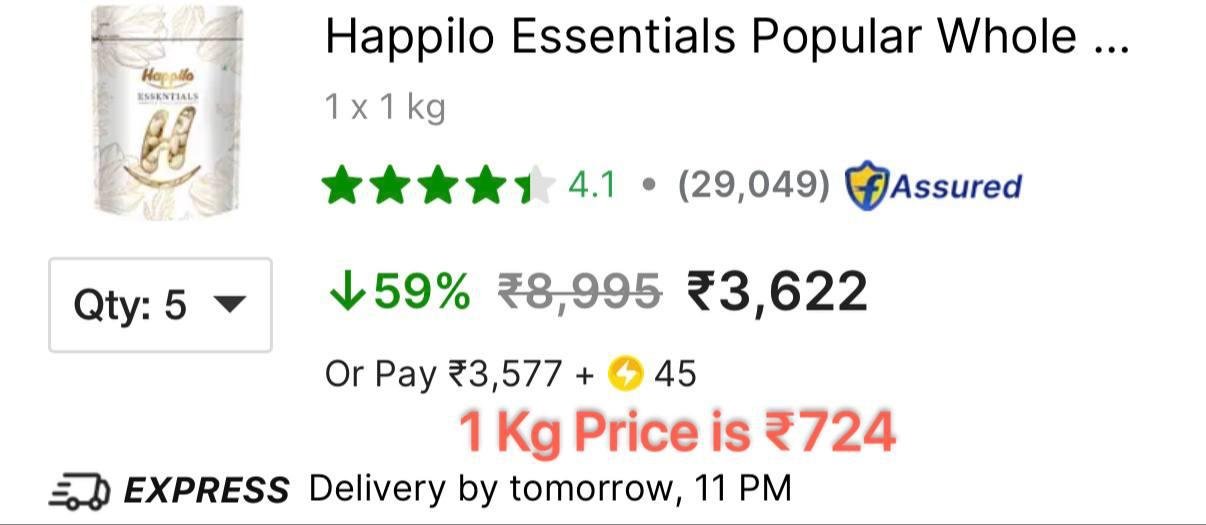Happilo Whole Cashew,