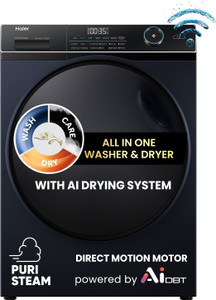 haier 11 kg 11 7 5 star ai smart wash puristeam i refresh 525 mm super drum direct motion motor inbu