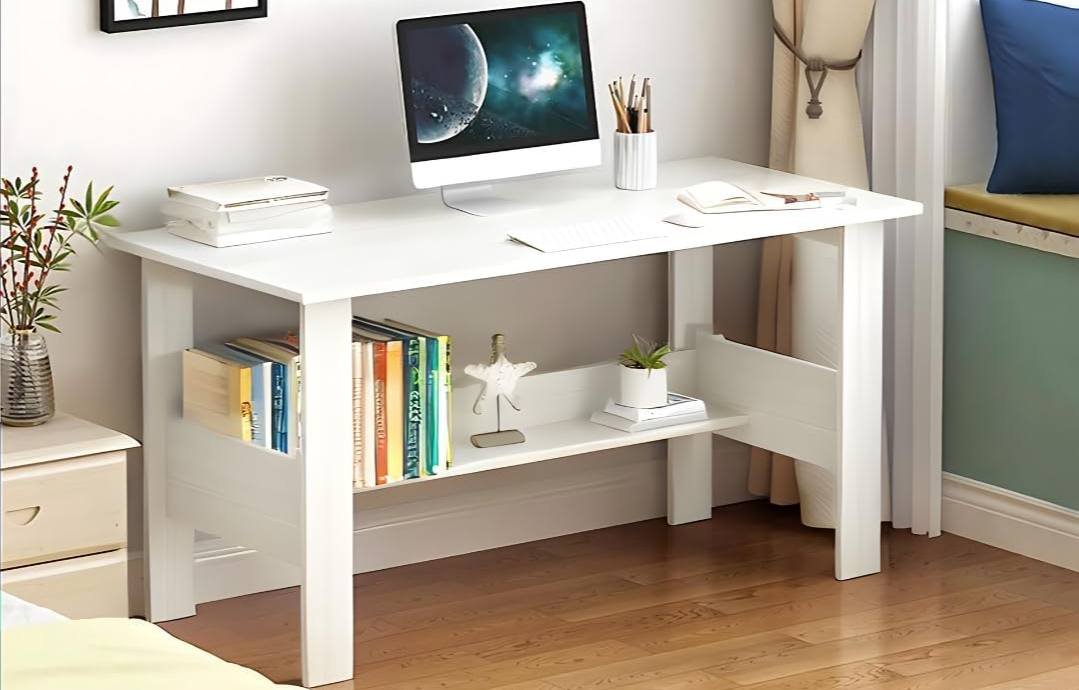 Callas Engineered Wood Computer Desk with Shelf