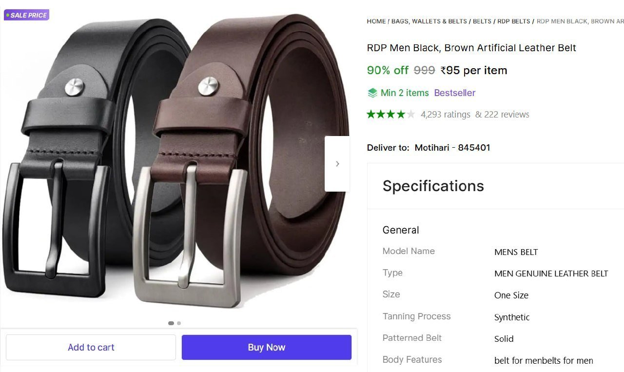 Men's Leather Belt