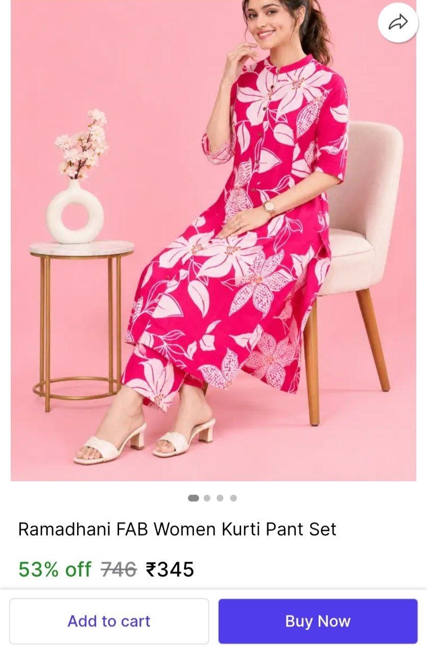 Ramadhani FAB Women Kurti Pant Set - Buy Ramadhani FAB Women Kurti Pant Set Online at Best Prices in India | Shopsy.in