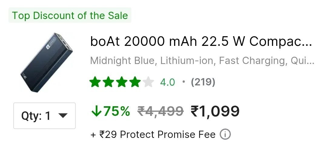 Boat Power Bank, 2000 MAH