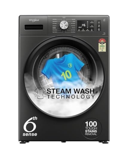 Whirlpool 9 Kg Steam Wash Technology 5 Star Inverter Front L
