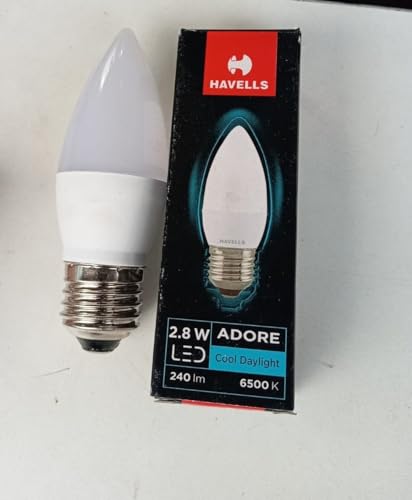 Havells 2.8W LED E27 Bulb|Energy Efficient| Frosted diffuser| Non-Dim