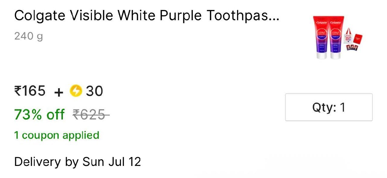 Colgate Visible White Purple Toothpaste Signed Gratitude Journal & Tote Bag Toothpaste - Buy Baby Care Products in India | Shopsy.in