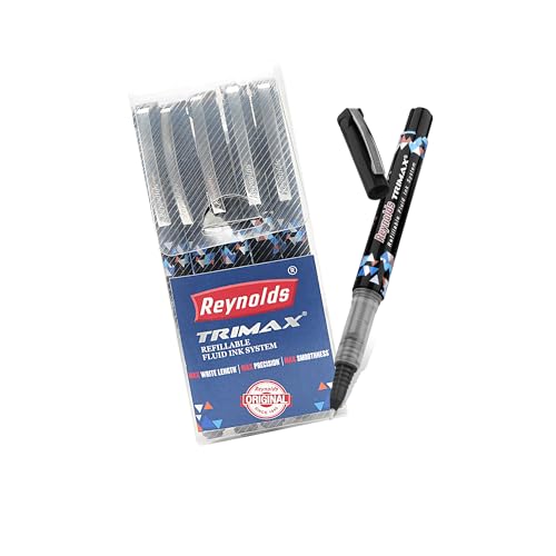 Reynolds TRIMAX RollerBall Pen SET - 5 PENS BLACK
