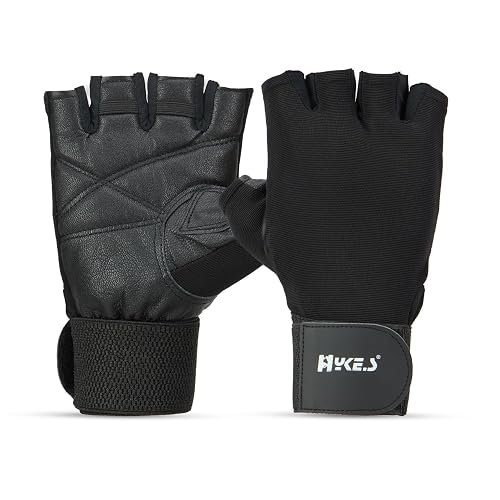Kobo WTG-37 Gym Gloves for Weight Lifting Exercise & Fitness with Anti Slip Grip and Wrist Support