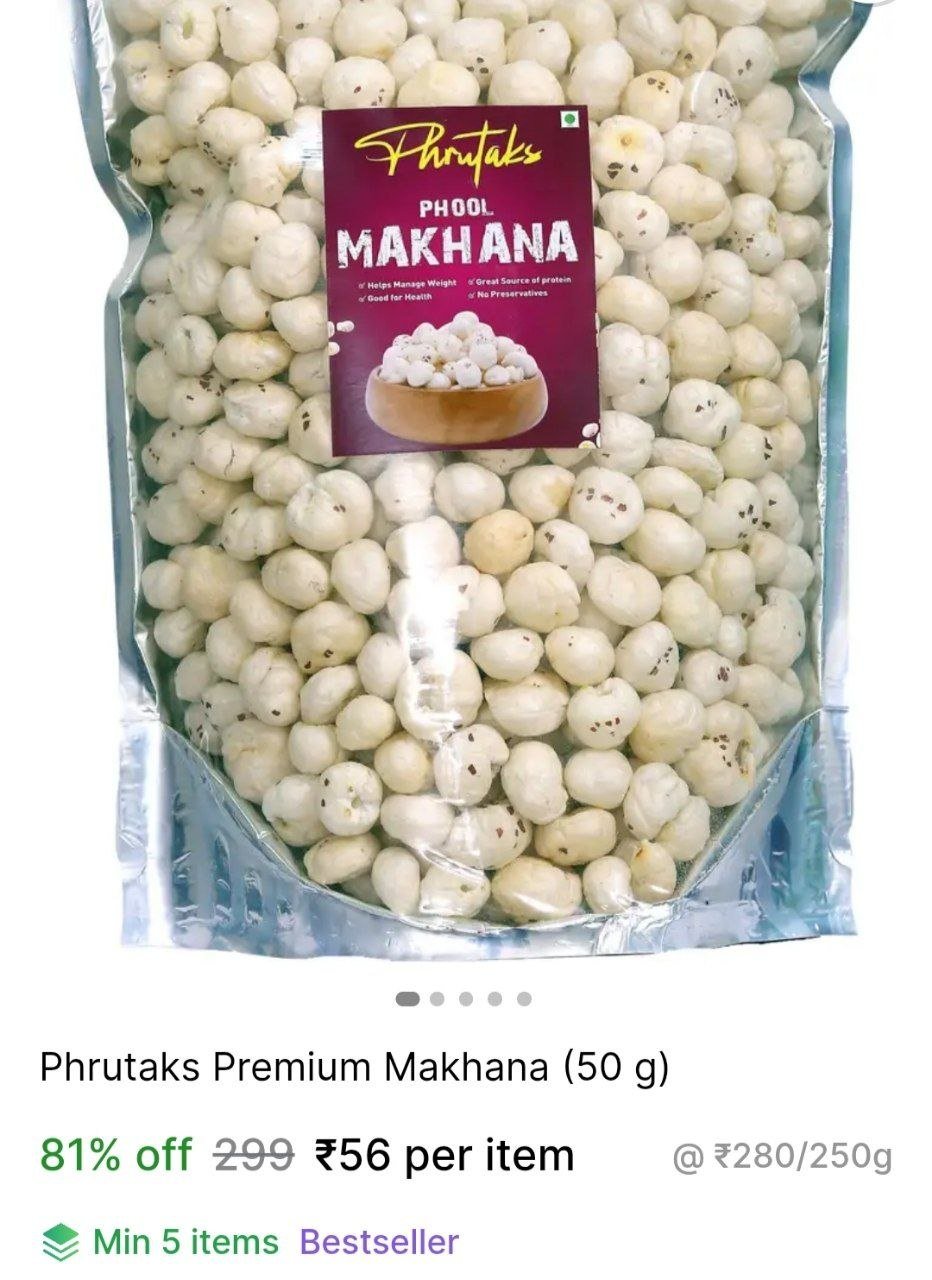 Phrutaks Premium Makhana Price in India - Buy Phrutaks Premium Makhana online at Shopsy.in