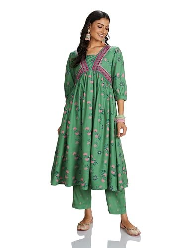 Myxwomen's Rayon Floral Kurta and Pant Set