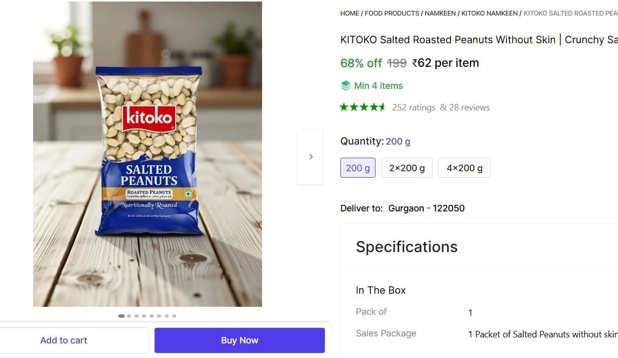 Salted Roasted Peanut, 200gm