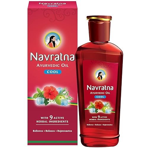 Navratna Gold Ayurvedic Cool Oil | Goodness of Almonds | Non-Sticky and Fresh Lily Fragrance | 300ml
