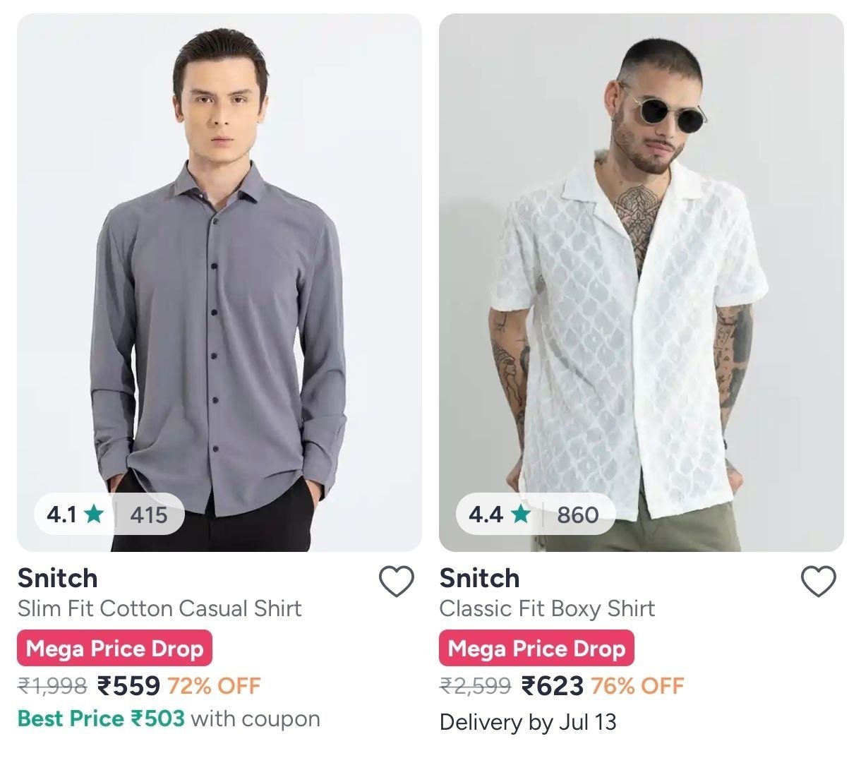 Snitch Casual Shirts