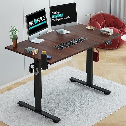 ABOUT SPACE 3 Tier L-Shaped Unique Computer Table with Desktop, Hutch Tower Storage Display Modern Shelf for PC, Laptop, Study & Writing Open Bookshelf [Brown - L 151.7 x B 113.5 x H 157 cm]