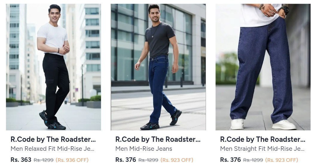 Buy Roadster Jeans Online on Myntra @ Upto 50% Off