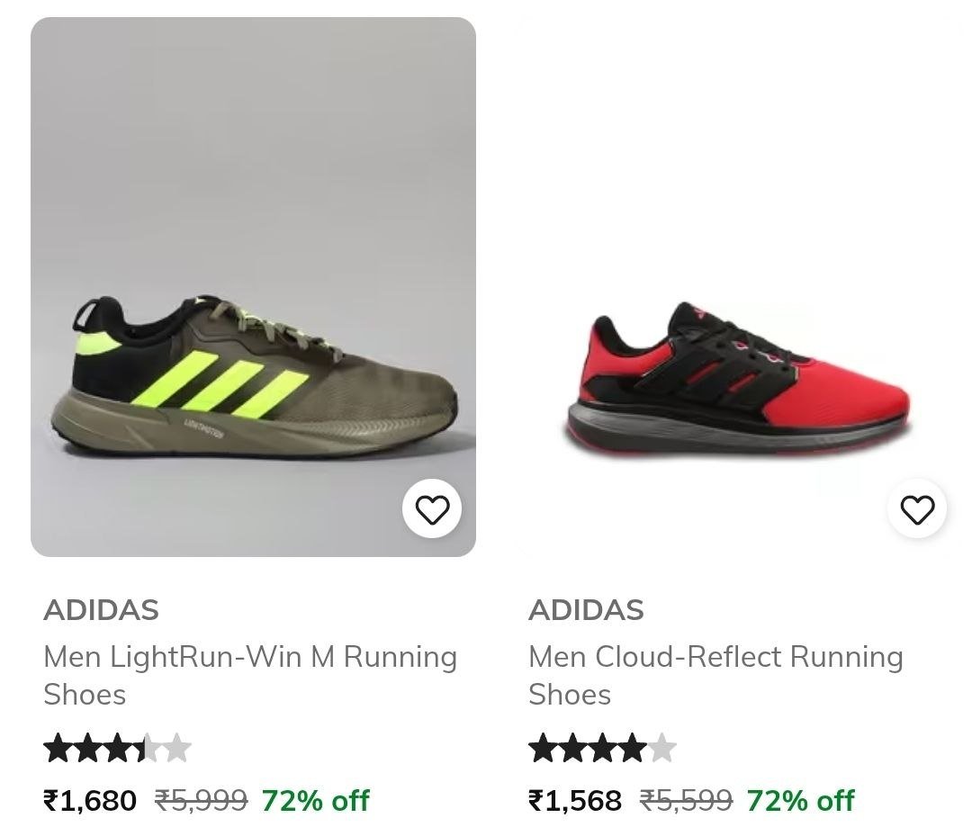Ajio LOOT Huge discount on Adidas