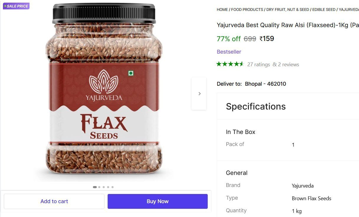 1Kg Flax Seeds