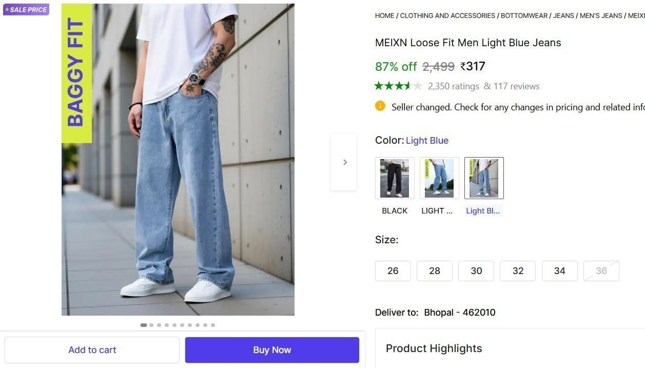 Men's Light Blue Jeans