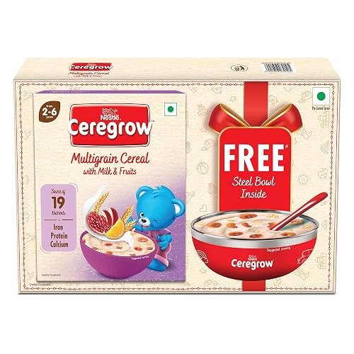 Kellogg's Multigrain Chocos Duet 375g | Source of Calcium, High in Protein, with 10 Essential Vitamins & Minerals, Source of Fibre | Breakfast Cereal for Kids