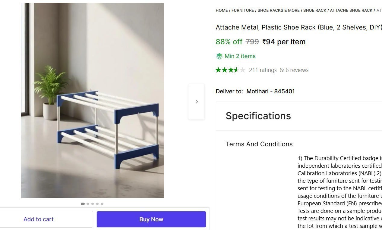 Plastic Shoe Rack -