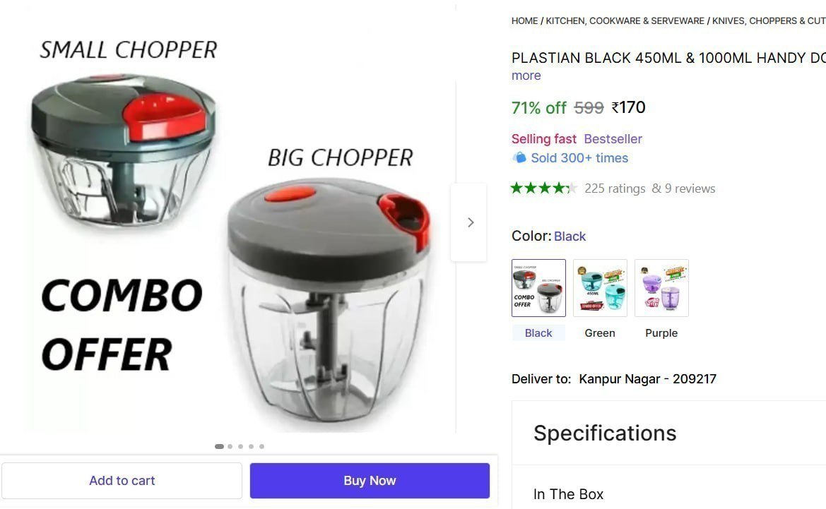 450ML & 1000ML HANDY DORI CHOPPER COMBO