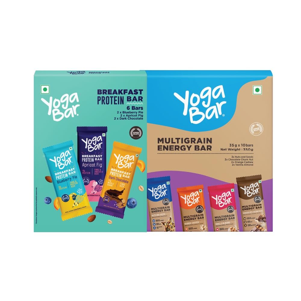 Yogabar Protein Bar Combo, 16 Bars