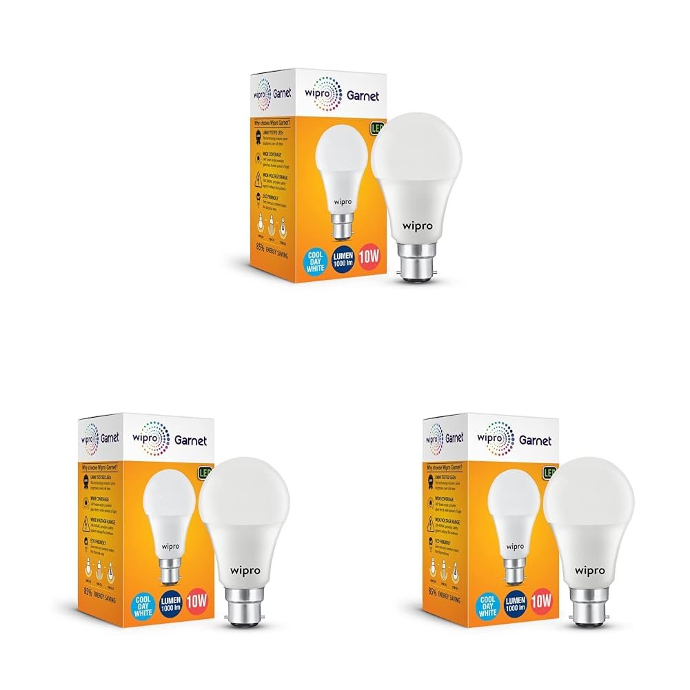 wipro Garnet 10W LED Bulb ,pack