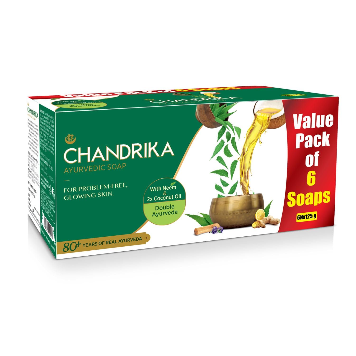 Chandrika Ayurvedic Soap Classic,pack