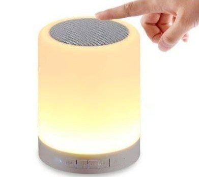 Touch Lamp Truly Wireless Bluetooth Portable Speaker | Touch Control Bedside Table Lamp with Colorful Led, Best Gift for Teens Kids Children