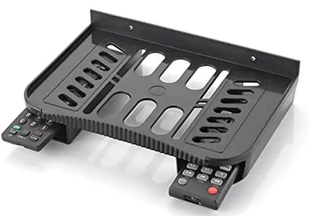 Texxus Wall Mounted Set Top Box Stand WiFi Router Stand Plastic with 2 Remote Holder (Black) Plastic Wall Shelf Price in India - Buy Texxus Wall Mounted Set Top Box Stand WiFi Router Stand Plastic wit