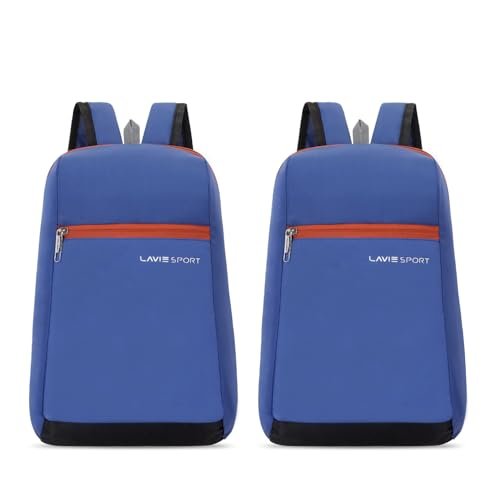 Lavie Sport Sprinter 11 litres Daypack | 1.5 Compartment Unisex Casual Backpack for Boys & Girls (Pack of 2)