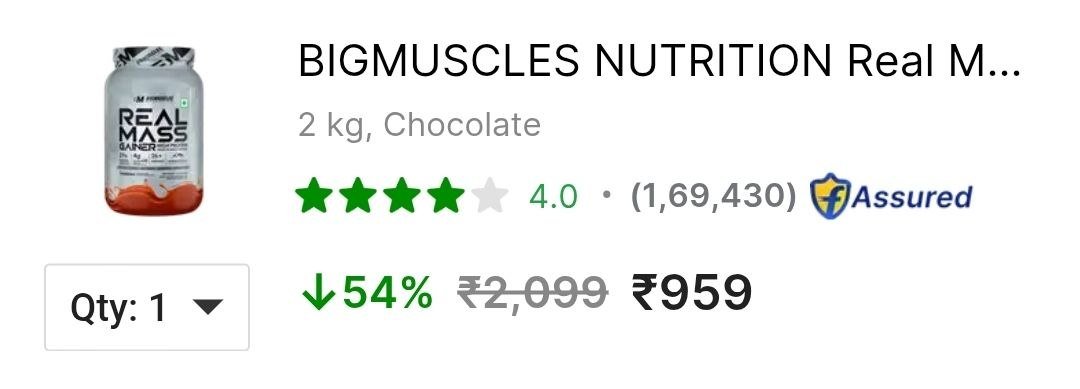 BIGMUSCLES NUTRITION Real Mass Gainer