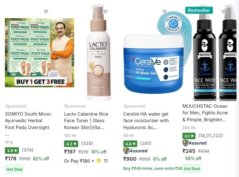 Body And Face Care Min 50% Off