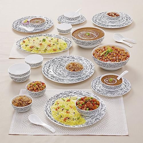 Larah by Borosil Moon Milky Way Dinner Set
