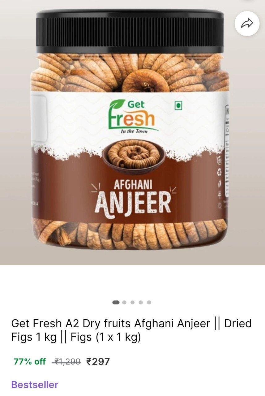 Get Fresh A2 Dry fruits Afghani Anjeer || Dried Figs 1 kg || Figs Price in India - Buy Get Fresh A2 Dry fruits Afghani Anjeer || Dried Figs 1 kg || Figs online at Shopsy.in