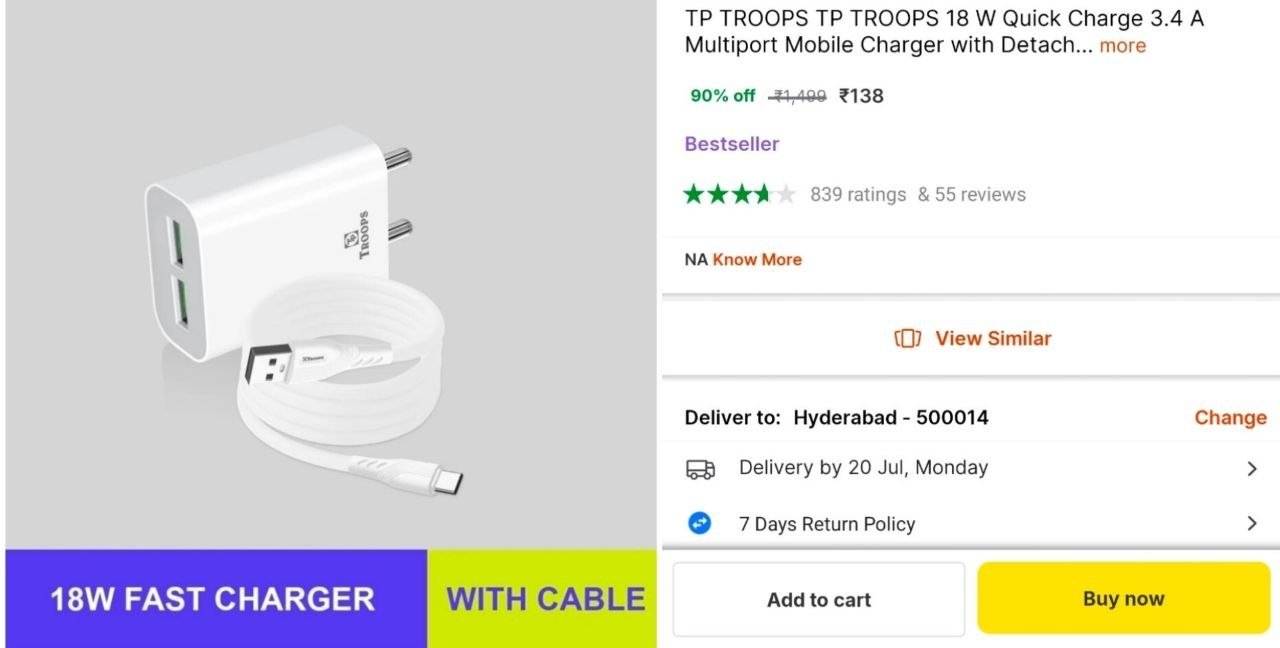 Fast Charger with Cable