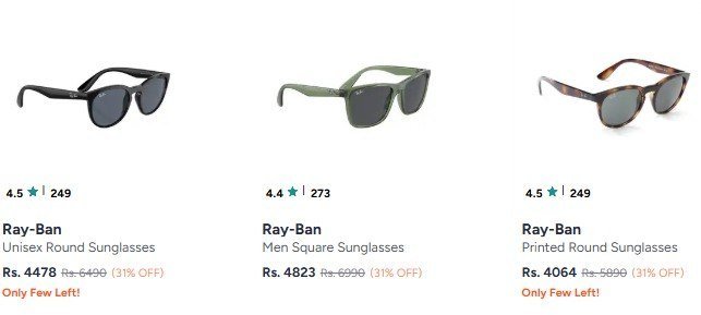 Ray Ban: Min 30% off