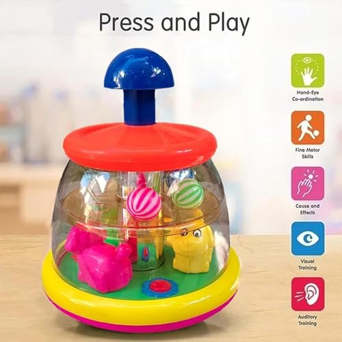 ToyBharat Push N Spin Dog Toy Multicolour, Realistic Travel...