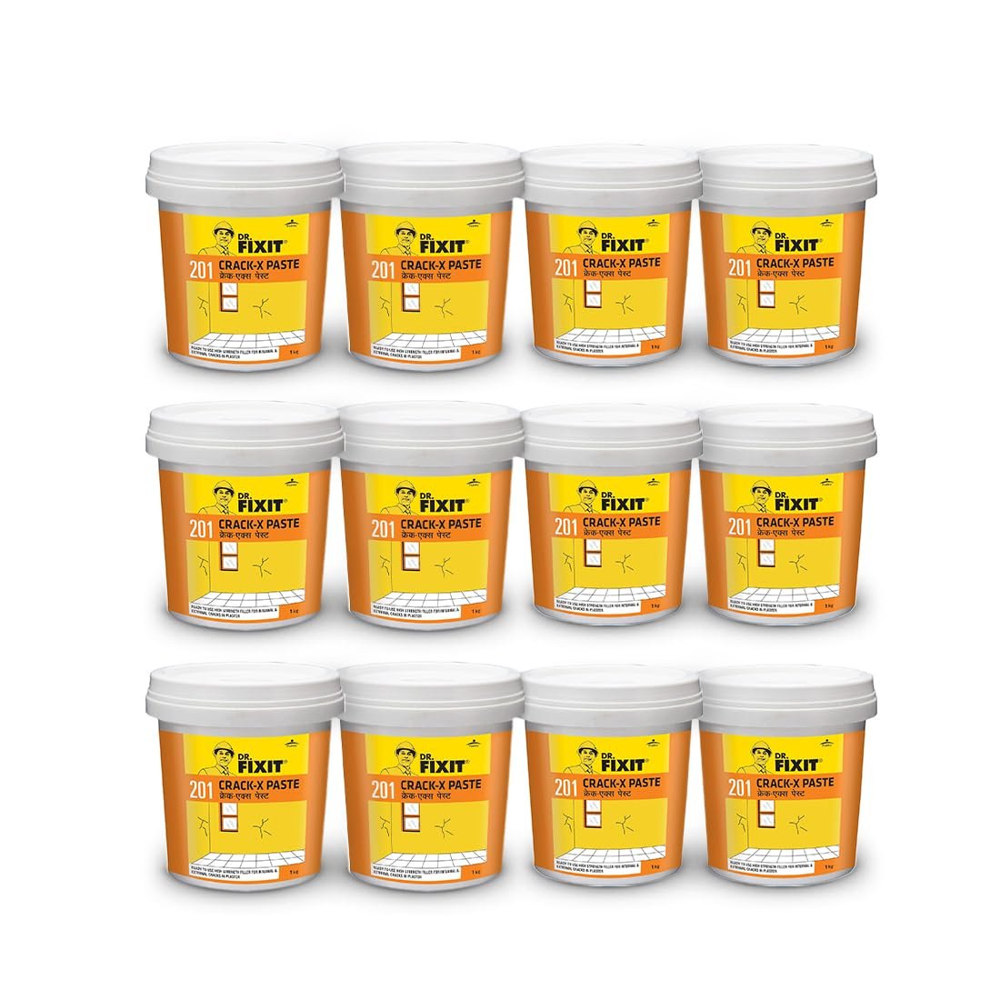 DR. FIXIT 201 Crack X Paste-1Kg, Ready to Use Filler for Internal an