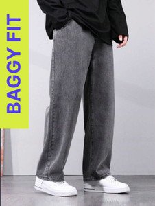 Straight Fit Men Grey Jeans