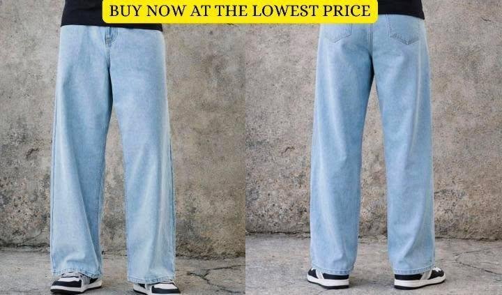 Mens high quality loose fit jeans now at the 83% off📈✅