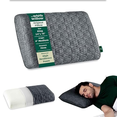 Hollow Fiber Sleeping Pillow 41X61 CM (16X24 inch) Satin Strpe White Fabric Microfiber Pillow Pack/Set of 2