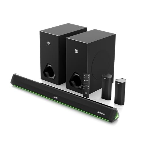 GOVO GOSURROUND 999 | 660W,True Dolby Audio, Dual 6.5" Subwoofers with Dual Satellites,5.2 Surround Soundbar, HDMI ARC, Opt,AUX,USB, Bluetooth,3 Equalizer Modes,LED Display & Remote (Platinum 