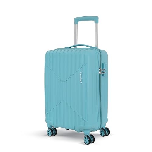 KAMILIANT by American Tourister Savvy|Cabin Trolley Bag Small Size (55 cms) for Travel| Hard Case Polypropylene (PP) Suitcase|360° 8-Wheel Spinner Luggage Trolley|Combination Lock|Sea Blue