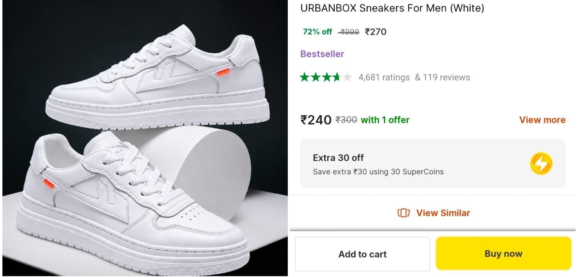 Men's White Sneakers