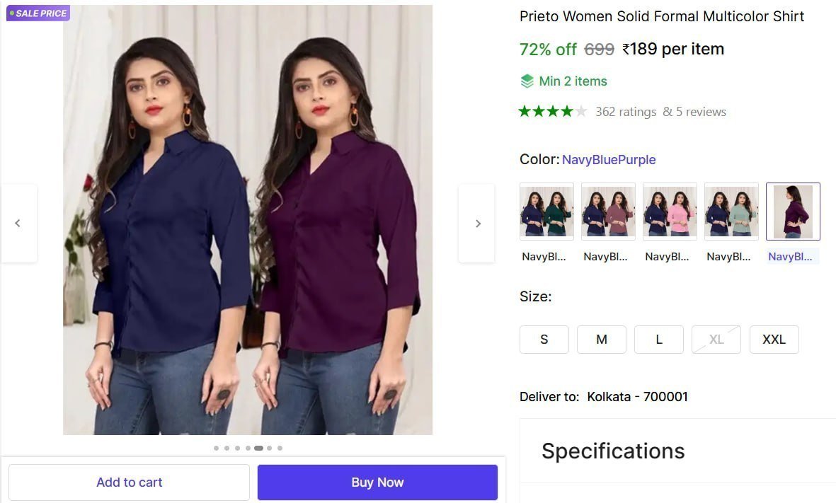 Women Solid Formal Shirt