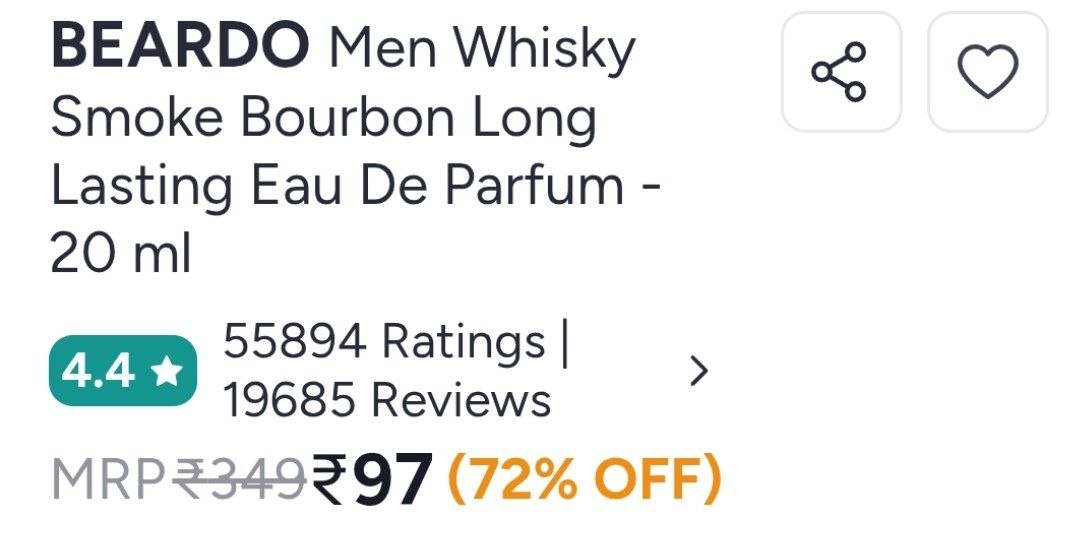 Buy BEARDO Men Whisky Smoke Bourbon Long Lasting Eau De Parfum   20 Ml -  - Personal Care for Men
