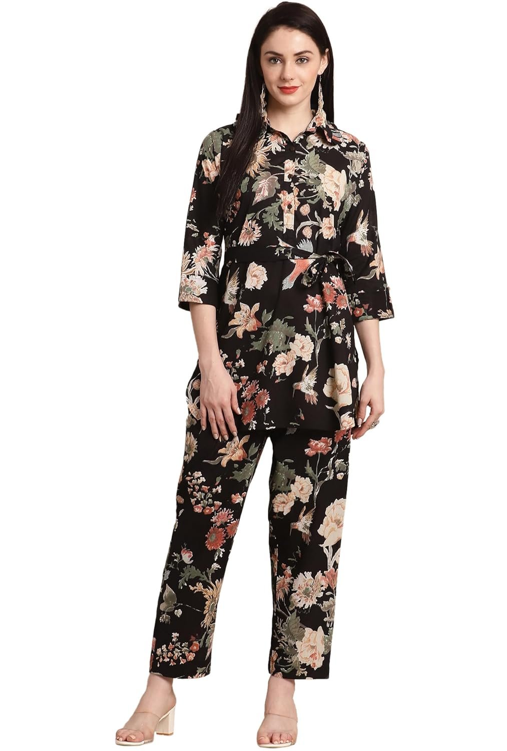 Pistaas Women Summery Floral Cotton Co-ord Set